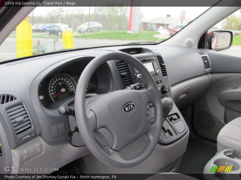 Claret Red / Beige 2009 Kia Sedona LX