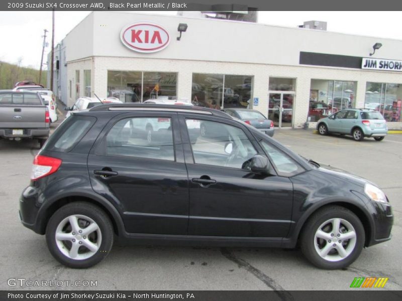 Black Pearl Metallic / Black 2009 Suzuki SX4 Crossover AWD