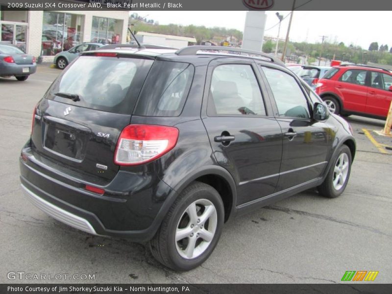 Black Pearl Metallic / Black 2009 Suzuki SX4 Crossover AWD