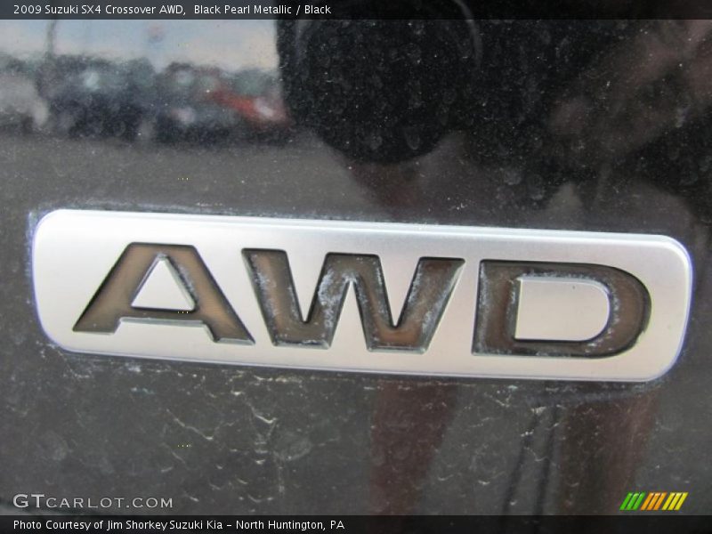 Black Pearl Metallic / Black 2009 Suzuki SX4 Crossover AWD