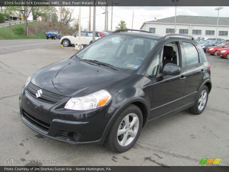 Black Pearl Metallic / Black 2009 Suzuki SX4 Crossover AWD