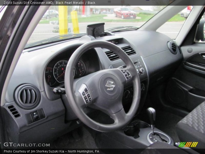 Black Pearl Metallic / Black 2009 Suzuki SX4 Crossover AWD