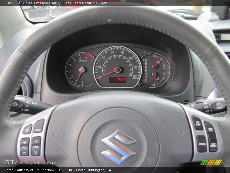 Black Pearl Metallic / Black 2009 Suzuki SX4 Crossover AWD