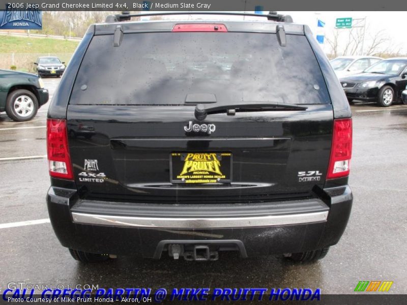 Black / Medium Slate Gray 2006 Jeep Grand Cherokee Limited 4x4