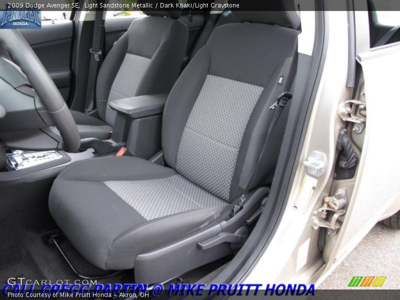Light Sandstone Metallic / Dark Khaki/Light Graystone 2009 Dodge Avenger SE