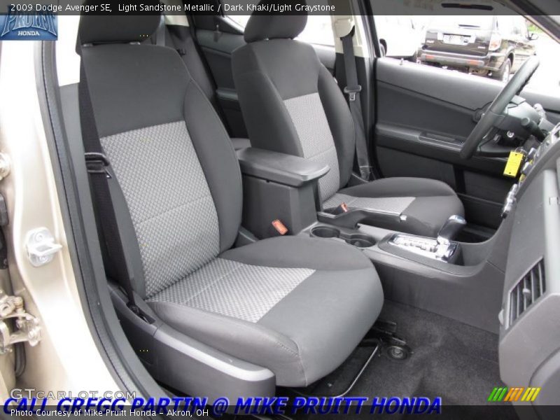 Light Sandstone Metallic / Dark Khaki/Light Graystone 2009 Dodge Avenger SE