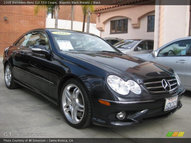 Majestic Black Metallic / Black 2008 Mercedes-Benz CLK 550 Coupe