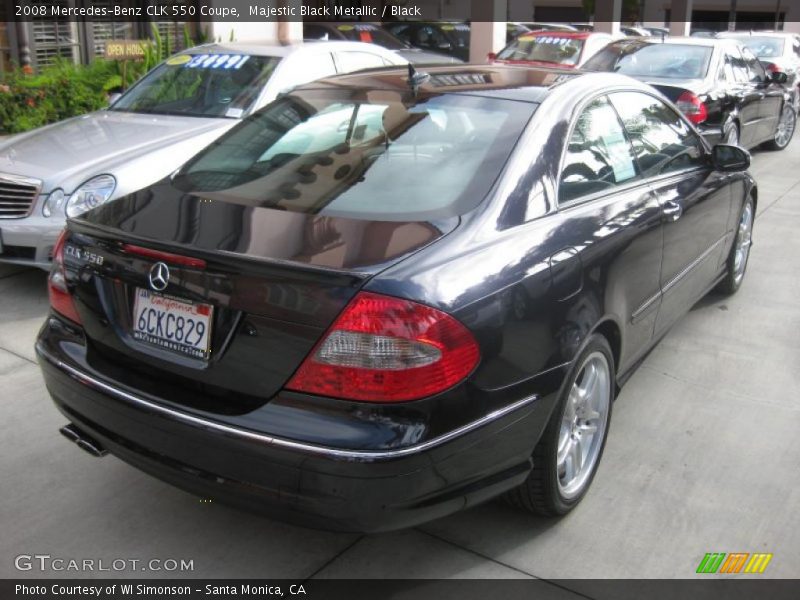 Majestic Black Metallic / Black 2008 Mercedes-Benz CLK 550 Coupe