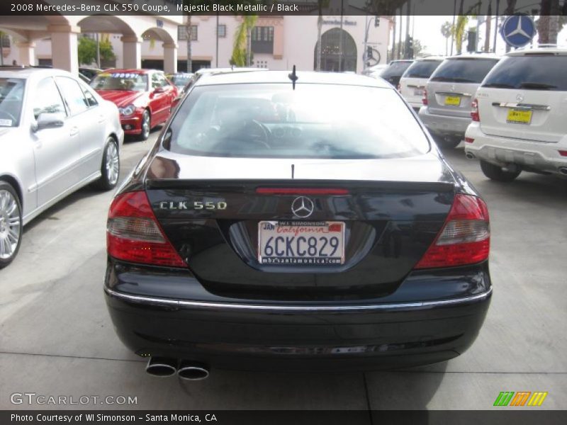 Majestic Black Metallic / Black 2008 Mercedes-Benz CLK 550 Coupe