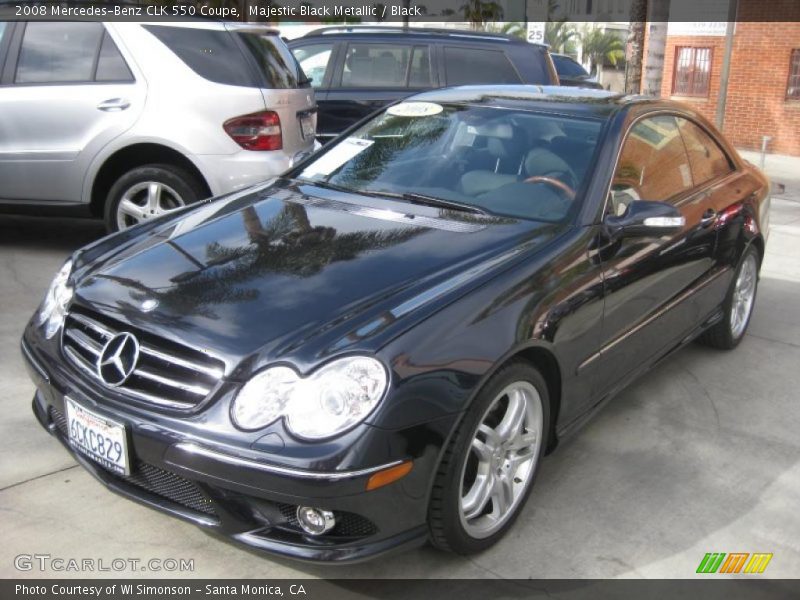 Majestic Black Metallic / Black 2008 Mercedes-Benz CLK 550 Coupe