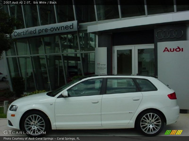 Ibis White / Black 2007 Audi A3 2.0T