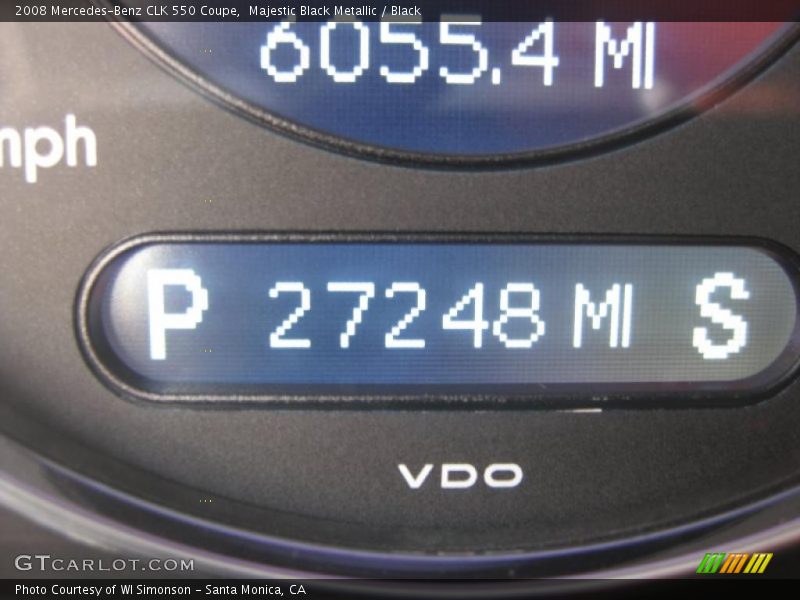 Majestic Black Metallic / Black 2008 Mercedes-Benz CLK 550 Coupe