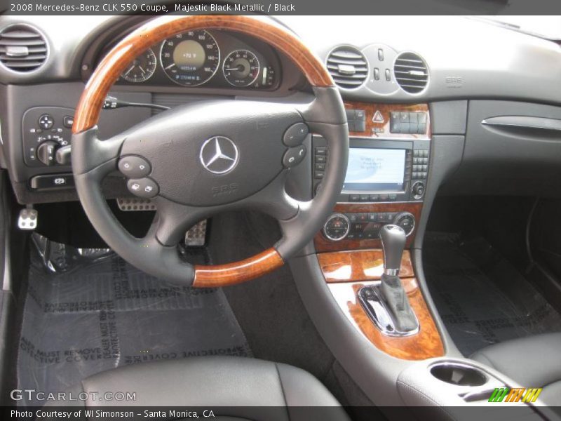 Majestic Black Metallic / Black 2008 Mercedes-Benz CLK 550 Coupe