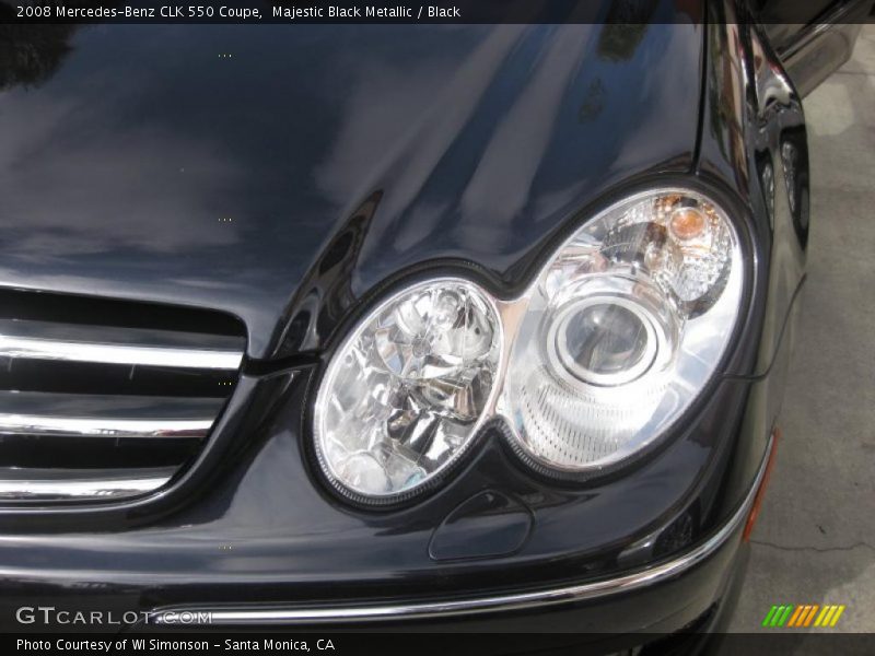 Majestic Black Metallic / Black 2008 Mercedes-Benz CLK 550 Coupe