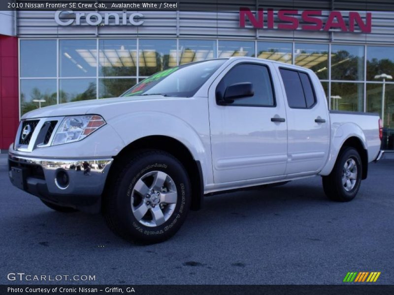 Avalanche White / Steel 2010 Nissan Frontier SE Crew Cab