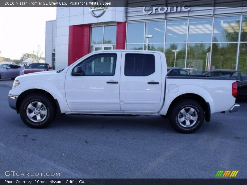 Avalanche White / Steel 2010 Nissan Frontier SE Crew Cab