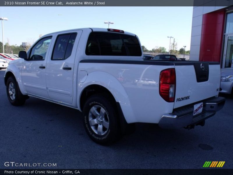 Avalanche White / Steel 2010 Nissan Frontier SE Crew Cab