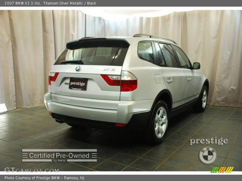 Titanium Silver Metallic / Black 2007 BMW X3 3.0si