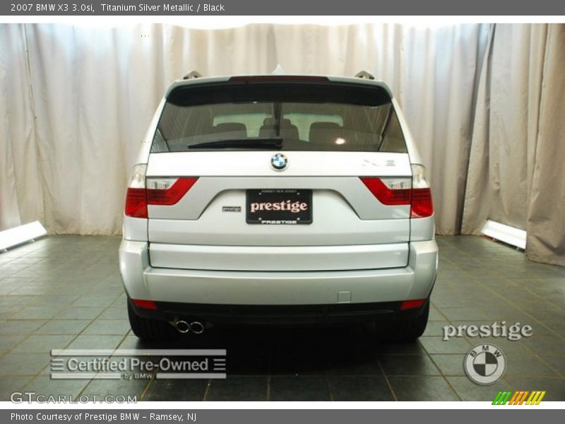 Titanium Silver Metallic / Black 2007 BMW X3 3.0si