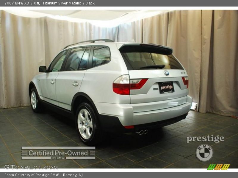 Titanium Silver Metallic / Black 2007 BMW X3 3.0si
