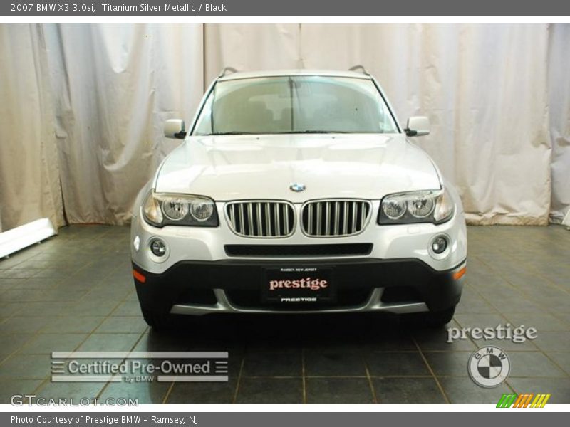 Titanium Silver Metallic / Black 2007 BMW X3 3.0si