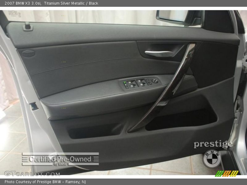 Titanium Silver Metallic / Black 2007 BMW X3 3.0si
