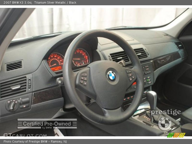 Titanium Silver Metallic / Black 2007 BMW X3 3.0si