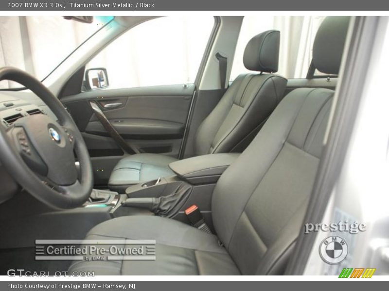 Titanium Silver Metallic / Black 2007 BMW X3 3.0si