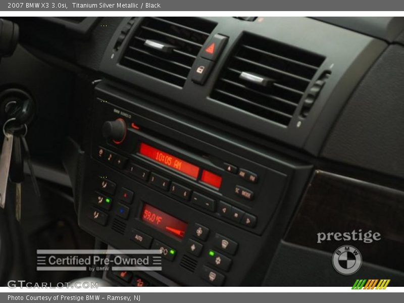 Titanium Silver Metallic / Black 2007 BMW X3 3.0si