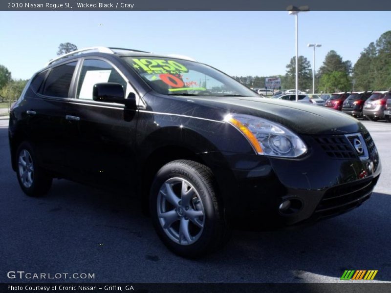Wicked Black / Gray 2010 Nissan Rogue SL