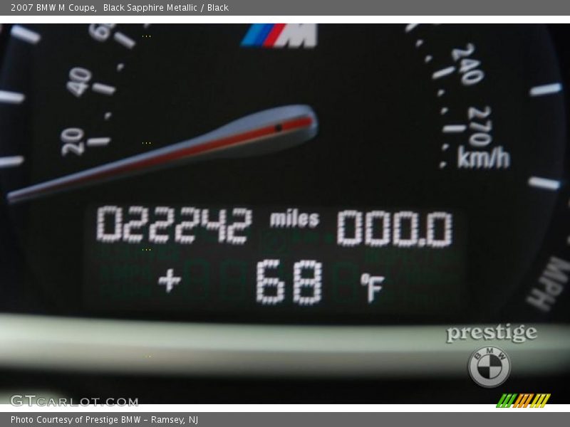 Black Sapphire Metallic / Black 2007 BMW M Coupe
