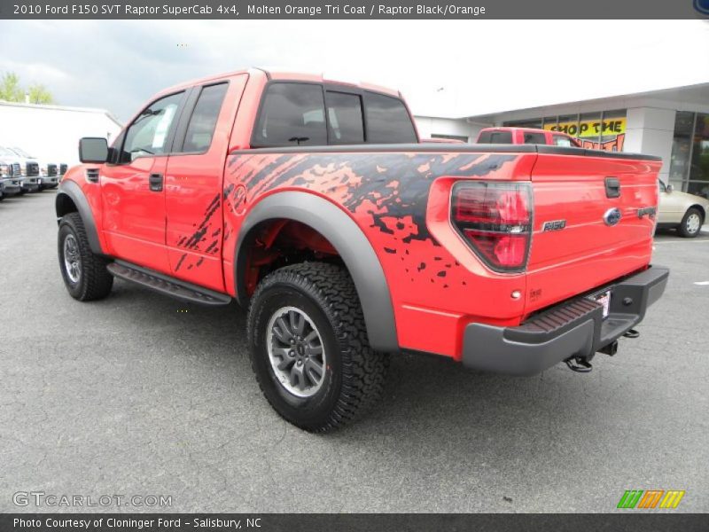 Molten Orange Tri Coat / Raptor Black/Orange 2010 Ford F150 SVT Raptor SuperCab 4x4