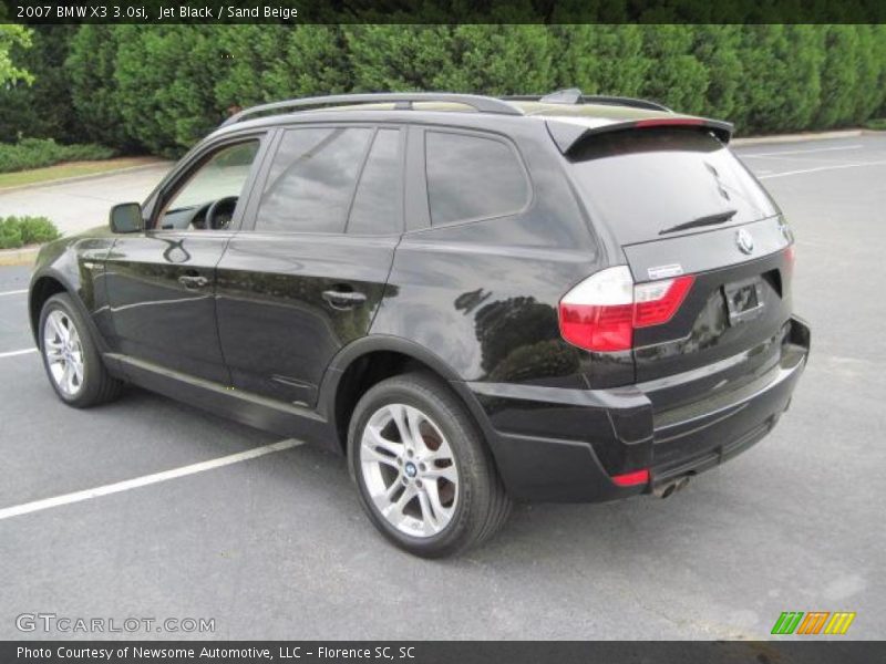 Jet Black / Sand Beige 2007 BMW X3 3.0si