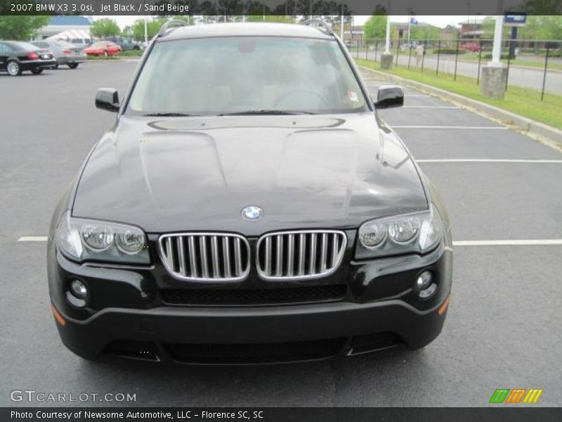 Jet Black / Sand Beige 2007 BMW X3 3.0si