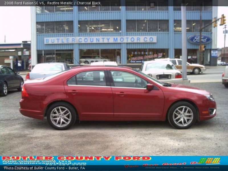 Redfire Metallic / Charcoal Black 2008 Ford Fusion SE V6