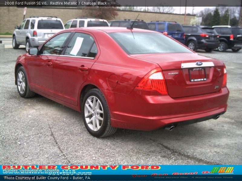 Redfire Metallic / Charcoal Black 2008 Ford Fusion SE V6
