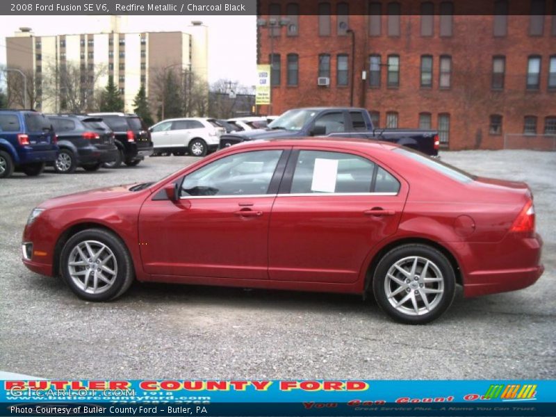 Redfire Metallic / Charcoal Black 2008 Ford Fusion SE V6