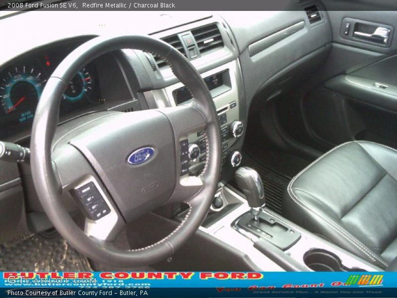 Redfire Metallic / Charcoal Black 2008 Ford Fusion SE V6