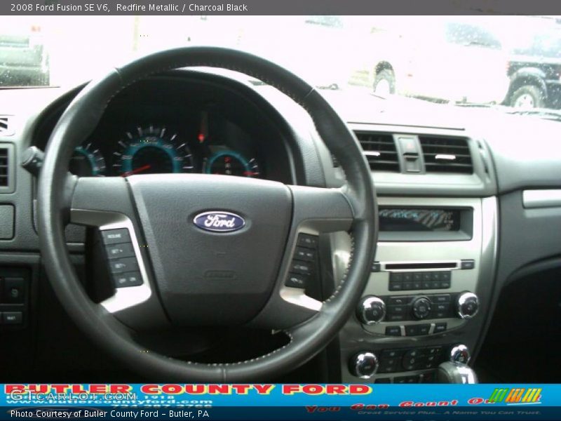 Redfire Metallic / Charcoal Black 2008 Ford Fusion SE V6