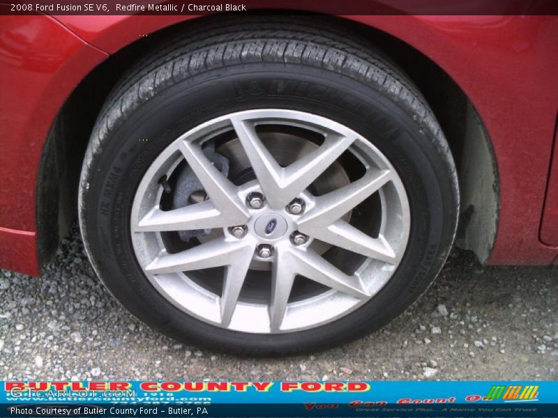 Redfire Metallic / Charcoal Black 2008 Ford Fusion SE V6