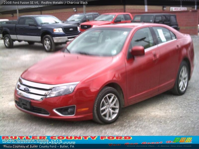 Redfire Metallic / Charcoal Black 2008 Ford Fusion SE V6