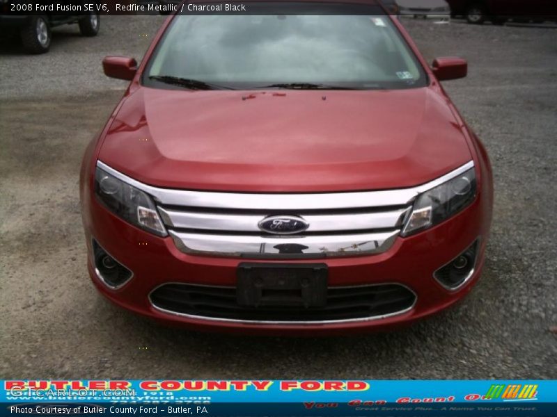 Redfire Metallic / Charcoal Black 2008 Ford Fusion SE V6
