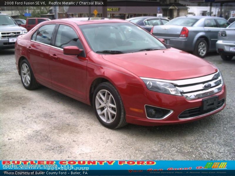 Redfire Metallic / Charcoal Black 2008 Ford Fusion SE V6