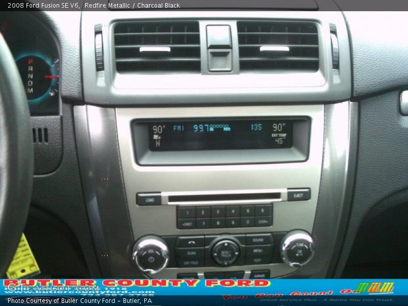 Redfire Metallic / Charcoal Black 2008 Ford Fusion SE V6