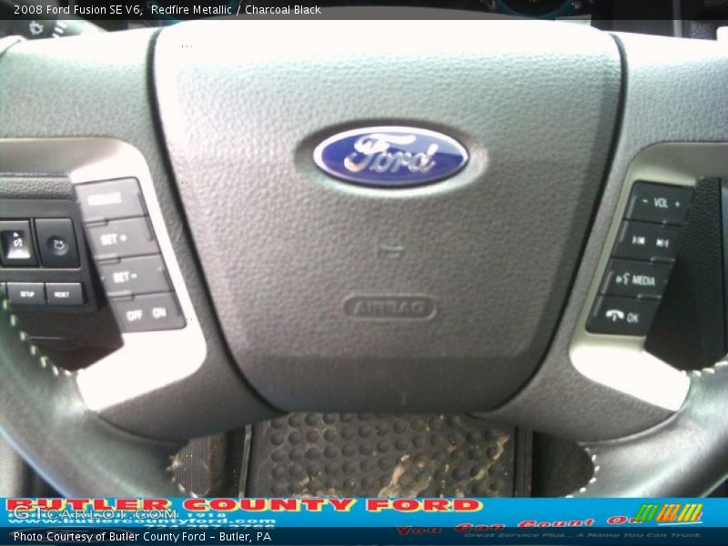 Redfire Metallic / Charcoal Black 2008 Ford Fusion SE V6
