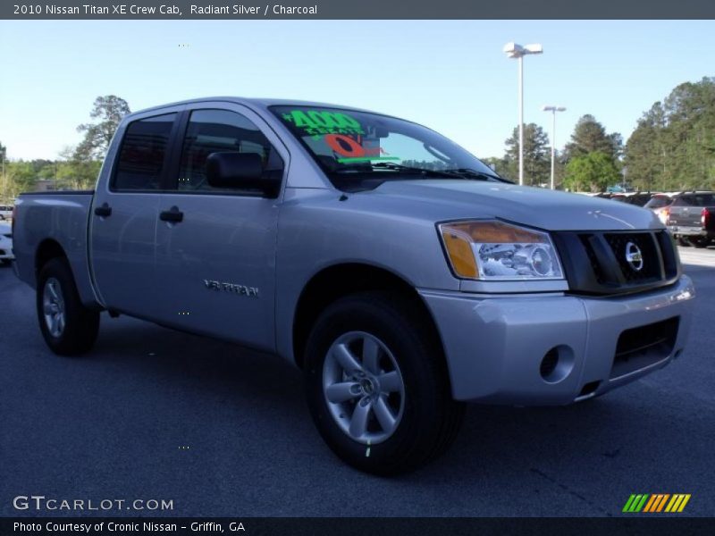 Radiant Silver / Charcoal 2010 Nissan Titan XE Crew Cab
