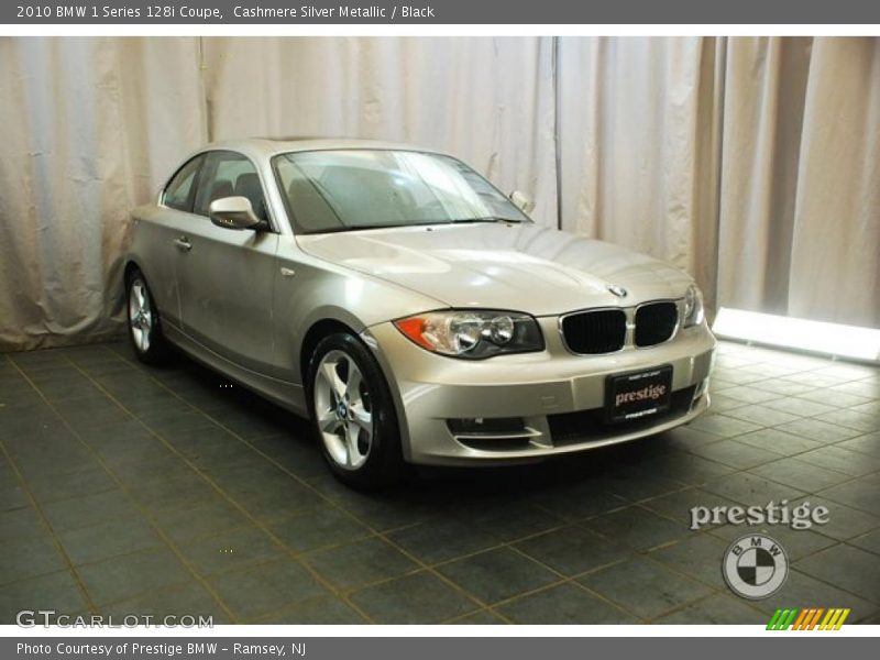 Cashmere Silver Metallic / Black 2010 BMW 1 Series 128i Coupe