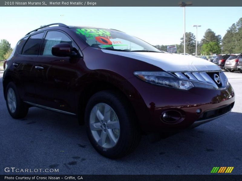 Merlot Red Metallic / Beige 2010 Nissan Murano SL