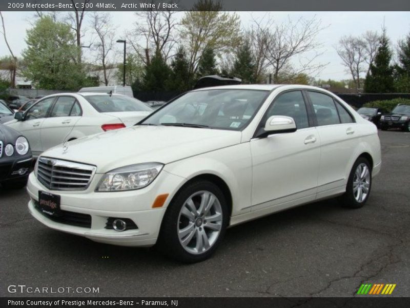 Arctic White / Black 2009 Mercedes-Benz C 300 4Matic