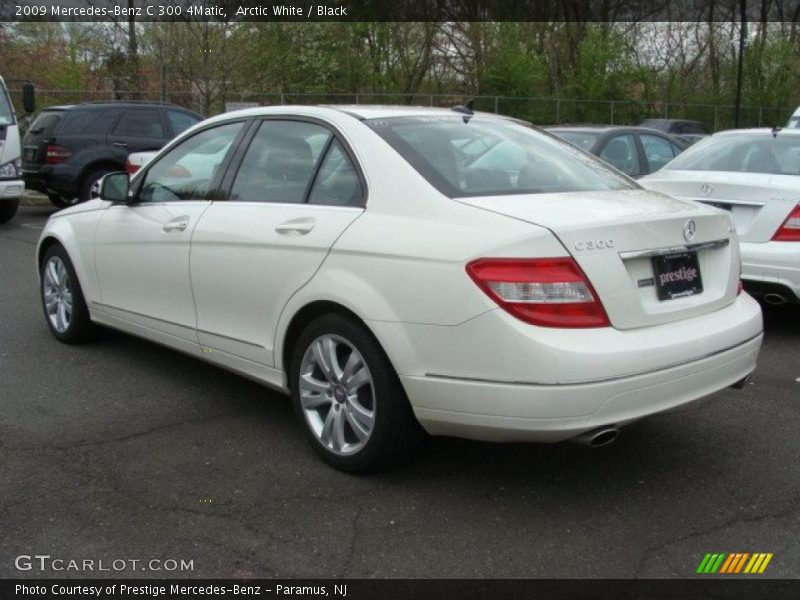 Arctic White / Black 2009 Mercedes-Benz C 300 4Matic